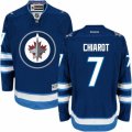 Mens Reebok Winnipeg Jets #7 Ben Chiarot Authentic Navy Blue Home NHL Jersey