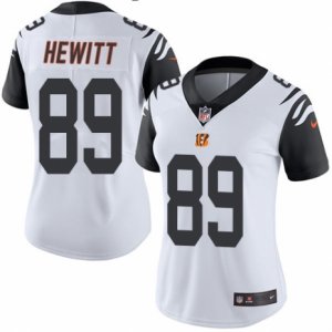 Women\'s Nike Cincinnati Bengals #89 Ryan Hewitt Limited White Rush NFL Jersey