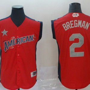 American League #2 Alex Bregman Red 2019 MLB All Star Game Workout Player Jersey