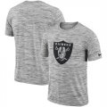 Oakland Raiders Heathered Black Sideline Legend Velocity Travel Performance T Shirt