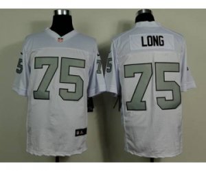 Nike Oakland Raiders #75 howie long white Jerseys[Elite][number silver]