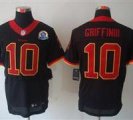 Nike Redskins #10 Robert Griffin III Black With Hall of Fame 50th Patch NFL Elite Jersey