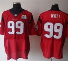 Nike Texans #99 J.J. Watt Red With Hall of Fame 50th Patch NFL Elite Jersey