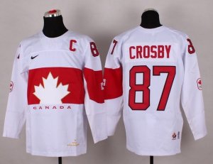 nhl team canada #87 crosby white (2014 new C patch)