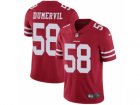 Mens Nike San Francisco 49ers #58 Elvis Dumervil Red Team Color Vapor Untouchable Limited Player NFL Jersey