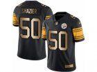 Mens Nike Steelers #50 Ryan Shazier Black Stitched NFL Limited Gold Rush Jersey