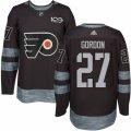 Mens Reebok Philadelphia Flyers #27 Boyd Gordon Authentic Black 1917-2017 100th Anniversary NHL Jersey