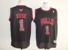 nba chicago bulls #1 rose black[fashion embroidered-1]