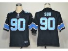 Nike NFL Detroit Lions #90 Ndamukong Suh Black Jerseys(Elite)