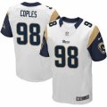 Mens Nike Los Angeles Rams #98 Quinton Coples Elite White NFL Jersey