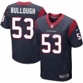 Mens Nike Houston Texans #53 Max Bullough Elite Navy Blue Team Color NFL Jersey