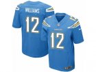 Mens Nike Los Angeles Chargers #12 Mike Williams Elite Electric Blue Alternate NFL Jersey