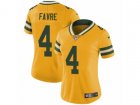 Women Nike Green Bay Packers #4 Brett Favre Limited Gold Rush NFL Jersey