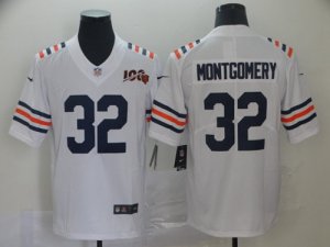 Nike Bears #32 David Montgomery White 2019 100th Season Alternate Classic Vapor Untouchable Limited Jersey