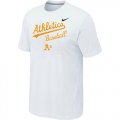 Nike MLB Oakland Athletics 2014 Home Practice T-Shirt - White