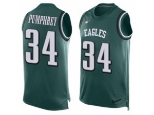 Nike Philadelphia Eagles #34 Donnel Pumphrey Limited Midnight Green Player Name & Number Tank Top NFL Jersey