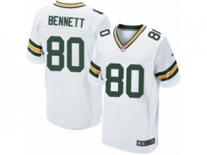 Mens Nike Green Bay Packers #80 Martellus Bennett Elite White NFL Jersey