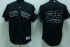 mlb new york yankees #25 teixeira black(2009 logo)