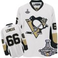 Youth Reebok Pittsburgh Penguins #66 Mario Lemieux Premier White Away 2016 Stanley Cup Champions NHL Jersey