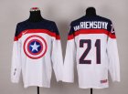 NHL Olympic Team USA #21 James van Riemsdyk white Captain America Fashion Stitched Jerseys
