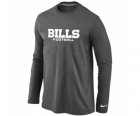Nike Buffalo Bills Authentic font Long Sleeve T-Shirt D.Grey