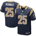 Nike St. Louis Rams #25 T.J. McDonald Navy Blue Jerseys(Elite)