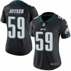 Women\'s Nike Philadelphia Eagles #59 Seth Joyner Limited Black Rush NFL Jersey