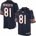 Men's Nike Chicago Bears #81 Cameron Meredith Limited Navy Blue Team Color NFL Jersey