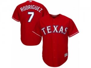 Youth Majestic Texas Rangers #7 Ivan Rodriguez Authentic Red Alternate Cool Base MLB Jersey