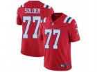 Mens Nike New England Patriots #77 Nate Solder Vapor Untouchable Limited Red Alternate NFL Jersey