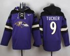 Nike Baltimore Ravens #9 Justin Tucker Purple Player Pullover Hoodie