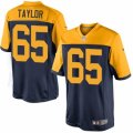 Mens Nike Green Bay Packers #65 Lane Taylor Limited Navy Blue Alternate NFL Jersey