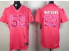 Nike Womens Green Bay Packers #52 Clay Matthews Pink Jerseys
