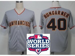 2012 world series mlb san francisco giants #40 bumgarner grey