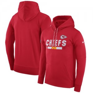 Men\'s Kansas City Chiefs Nike Red Sideline Team Name Performance Pullover Hoodie