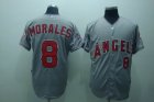 mlb los angeles angels #8 morales grey[cool base]