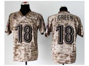 Nike jerseys cincinnati bengals #18 green camo[2013 new Elite][USMC]