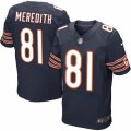 Men's Nike Chicago Bears #81 Cameron Meredith Elite Navy Blue Team Color NFL Jersey