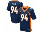 Mens Nike Denver Broncos #94 Domata Peko Elite Navy Blue Alternate NFL Jersey