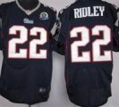 Nike Patriots #22 Stevan Ridley Navy Blue With Hall of Fame 50th Patch NFL Elite Jersey
