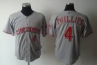 mlb cincinnati reds #4 phillips grey[cool base]