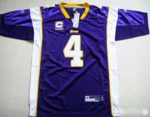 nfl minnesota vikings #4 favre purple[c patch]