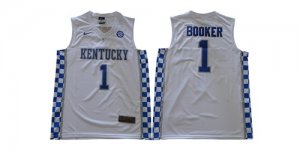 2017 kentucky #1 Booker white Basketball NCAA Jersey