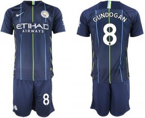 2018-19 Manchester City 8 GUNDOGAN Away Soccer Jersey