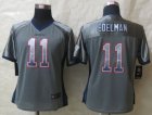 Women Nike New England Patriots #11 Edelman Grey Jerseys(Drift Fashion)