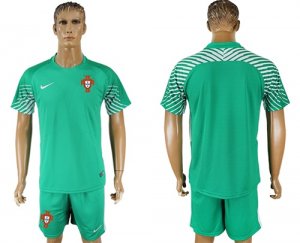 Portugal Green Goalkeeper 2018 FIFA World Cup Soccer Jersey