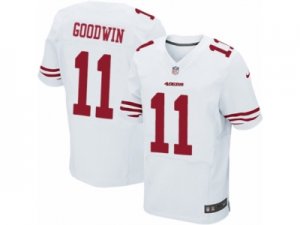 Mens Nike San Francisco 49ers #11 Marquise Goodwin Elite White NFL Jersey