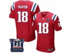 Mens Nike New England Patriots #18 Matthew Slater Elite Red Alternate Super Bowl LI Champions NFL Jersey
