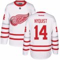 Mens Reebok Detroit Red Wings #14 Gustav Nyquist Authentic White 2017 Centennial Classic NHL Jersey