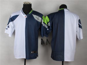 Nike Seattle Seahawks blank blue-white jerseys[Elite Split]